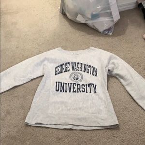 Heather gray George Washington Champion crew neck!